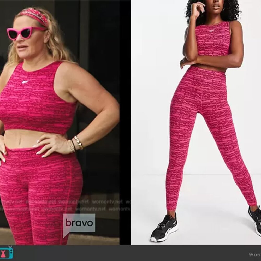 NEW Reebok MYT cotton leggings in pink - Picture 3 of 6